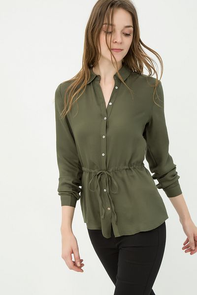 Koton Khaki-Hemd für Damen 7KAK68143PW