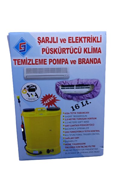 Universal Klima Ilaç Pompası Şarjlı ve Elektrikli Püskürtücü 16 lt