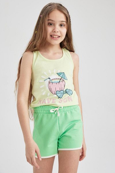 DeFacto Girl's Lace-up Waist Shorts L6125a623hs
