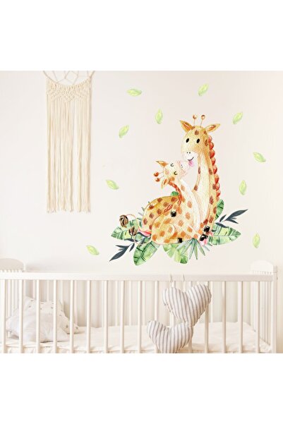 Sim Tasarım مجموعة ملصقات حائط على شكل زرافات لطيفة - Simtasarım-250
