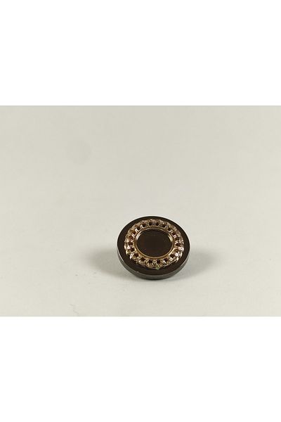 Kariyer Astar 10 Pieces in 1.8 Cm Black Gold Patterned Snaps Package