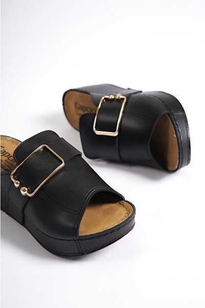 Capone Outfitters Anatomical Soft Comfortable Sole Wedge Heeled Mother Slippers