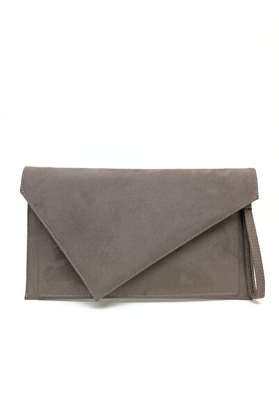 womenacs Mink Color Suede Women's Evening Dress Portfolio Clutch Bag with Many Eyes Magnetic Cover Long Strap