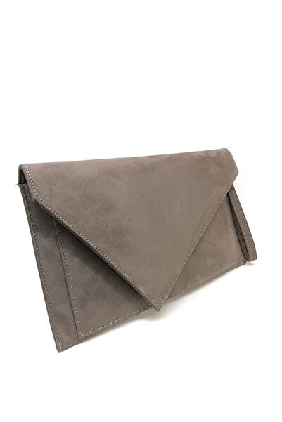 womenacs Mink Color Suede Women's Evening Dress Portfolio Clutch Bag with Many Eyes Magnetic Cover Long Strap