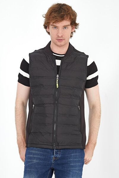 Cekmon Erkek Regular Fit Bomber Yaka Fermuarlı Cepli Şişme Rahat Spor Yelek