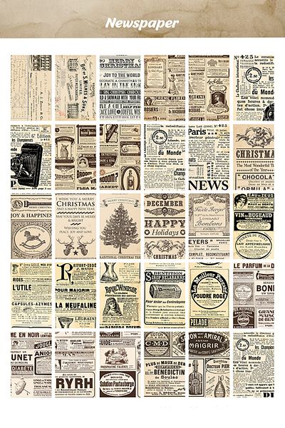 Vox Art Vintage Decorative Papers Set of 30