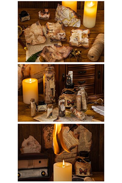 Vox Art Hârtie vintage antică arse - Hârtie pentru jurnal de însemnări - anii 30