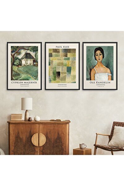 HOMEPACK Pictură înrămată în 3 bucăți Paul Klee Classic Works Hpn155