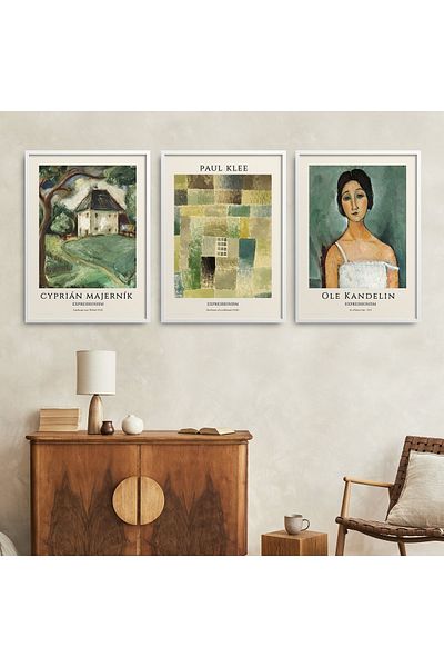 HOMEPACK 3 τεμάχια Πίνακας με κορνίζα Paul Klee Classic Works Hpn155
