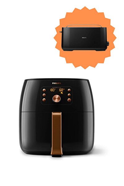 Philips Hd9867/90 Premium Airfryer Xxl Fritöz ve Hd2590 90 Ekmek Kızartma Mak...