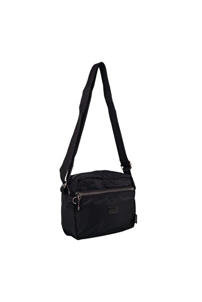 Bagacar Urban 3026 Сатинова сумка через плече чорного кольору