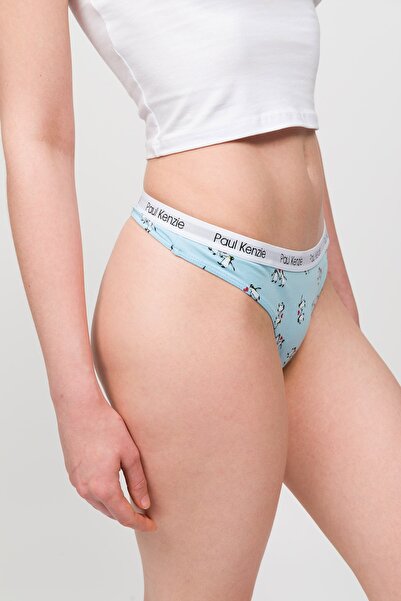 Paul Kenzie Desenli Kadın String Külot - Couple Collection Penguin Love