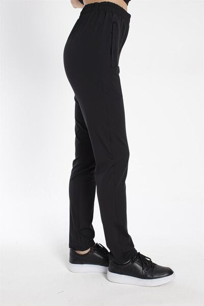 Crozwise Likralı  Kadın Siyah Eşofman Altı - 2203-10