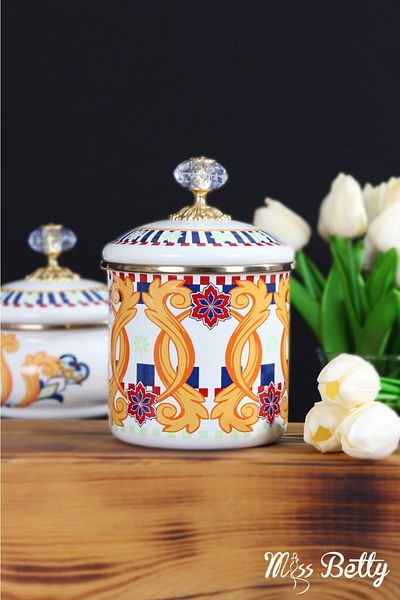 Miss Betty Enameled Jar 12 Cm Elegance