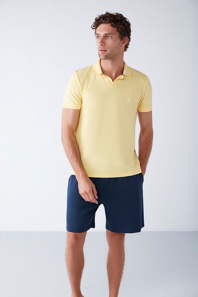 Penyemood Ft Luxury Polo Collar Shorts Set - Ft201