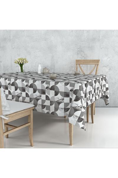 Pilloveland Скатертина з мармуровим візерунком 140*180 см, замшеве плетіння