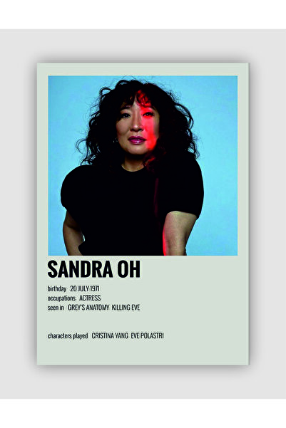 fırsatlar diyarı Sandra Oh Film Info Card Bilgi Kartı Duvar Posteri