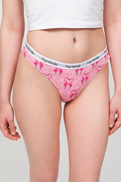 Paul Kenzie Desenli Kadın String Külot - Couple Collection Flovemingo