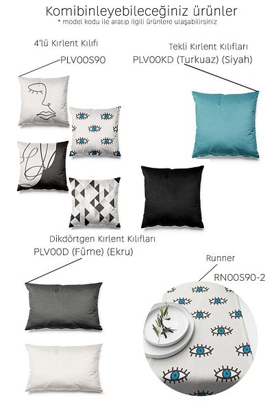 Pilloveland Double Sided Printed Charm Patterned 4-Piece Ecru Suede Throw Pillow Case