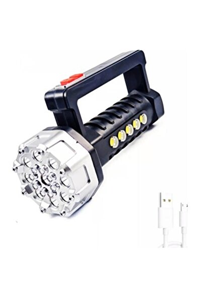 ROZIA Ultra Güçlü El Feneri Şarjli 17led Cob Led 2023