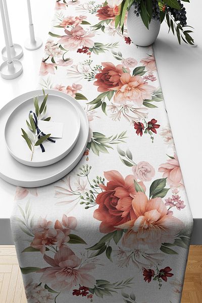 Pilloveland Runner cu model de crin - Tesut din piele intoarsa 140*40 cm