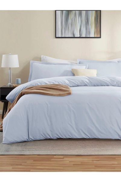 VESSİNOHOME طقم غطاء لحاف 57Tel Ranforce مزدوج من القطن الملون (160×200 سم مع...