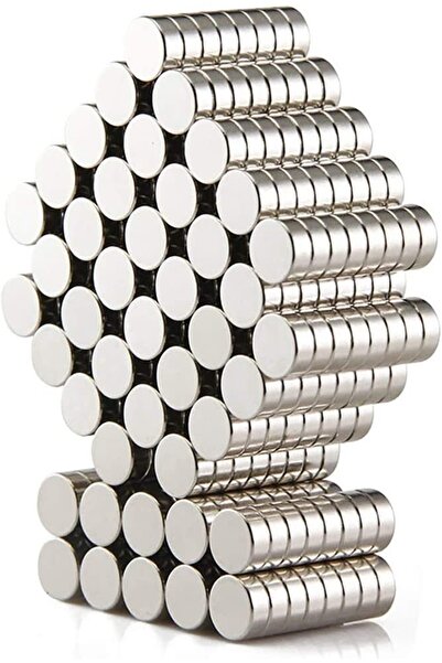 Hdg 10 Adet Mini Magnet Yuvarlak Neodyum Mıknatıs Magnetler Çap: 6mm Kalınlık...