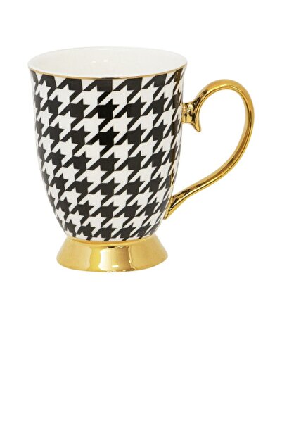 Cristina Re Mug Houndstooth Altın Kaplama Kemik Kupa