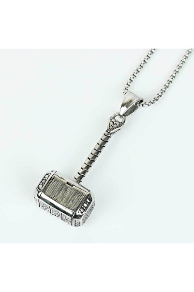 Herşey Nota Marvel The Avengers Thor Çekiç Çelik Kolye