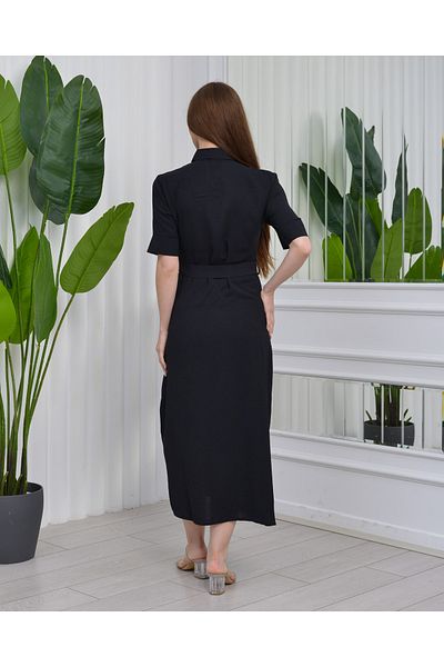 CİXAPLE Rochie cu nasturi Ayrobin cu guler cămașă