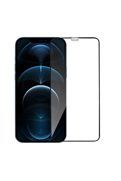 EPRO Iphone 12 Pro Max Siyah 5d Premium Tam Kaplayan Kavisli Cam Ekran Koruyu...