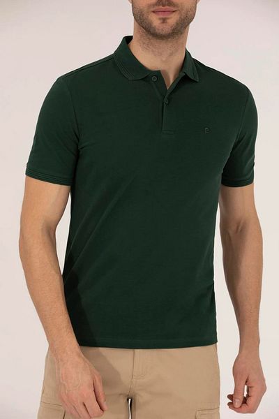 Pierre Cardin Μπλουζάκι με κολάρο Polo Basic σε σκούρο πράσινο χρώμα
