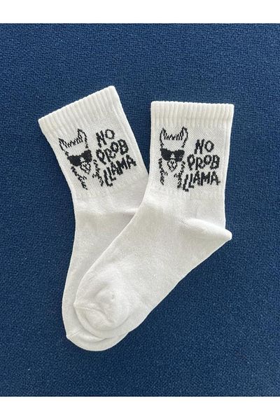 Touz Χωρίς ανιχνευτές Unisex White College Κάλτσες