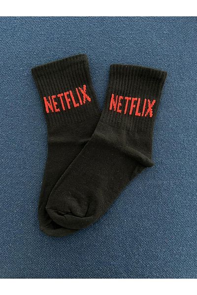 Touz zolid φορούν Netflix Unisex Μαύρες κάλτσες κολλεγίου