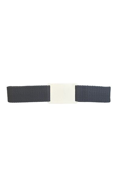 GoDeri 2023 New Season - Unisex White, Plain Buckle and Smoke Column Belt 4 Cm=White.Solid