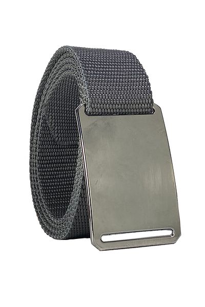 GoDeri 2023 New Season - Unisex Nickel Matte Flat Buckle and Gray Column Belt 4 Cm