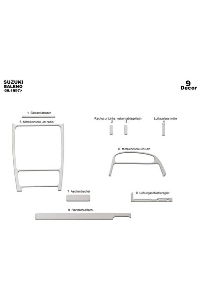 meriç cockpit design ميريتش ®   سوزوكي بالينو توربيدو امامي مطلي الومنيوم 9 ق...