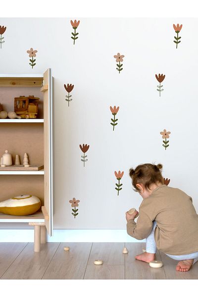 Sim Tasarım - Sim170 - Wildflowers Wall Sticker Set Colorful