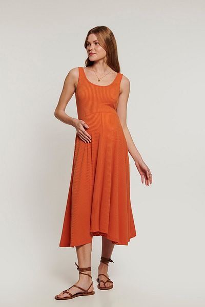 LYN MAMA Rochie de Maternitate Eros Portocaliu