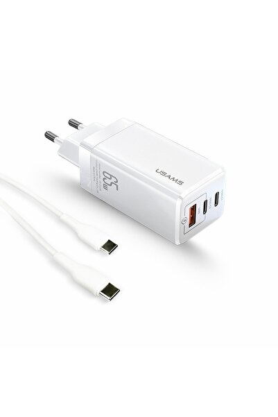 Usams Us-cc110 65w Gan Şarj Başlığı Us-sj459 100w Type-c To Type-c Şarj Ve Da...