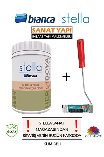 Bianca Su Bazlı Saf Akrilik Boya Ve Rulosu 1Lt