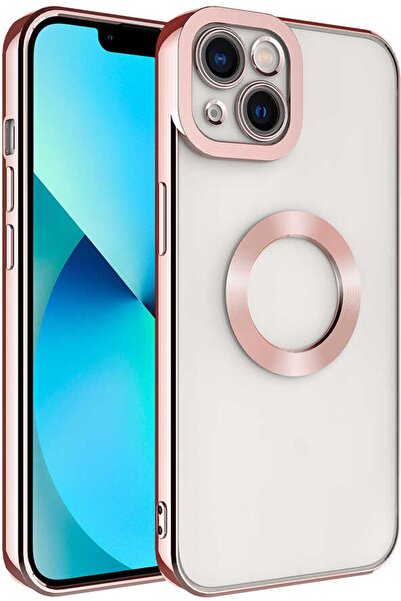 Case 4U Iphone 14 Plus Kılıf Kamera Lens Korumalı Şeffaf Renkli Logo Gösteren...