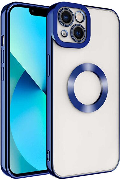 Case 4U Iphone 14 Plus Kılıf Kamera Lens Korumalı Şeffaf Renkli Logo Gösteren...