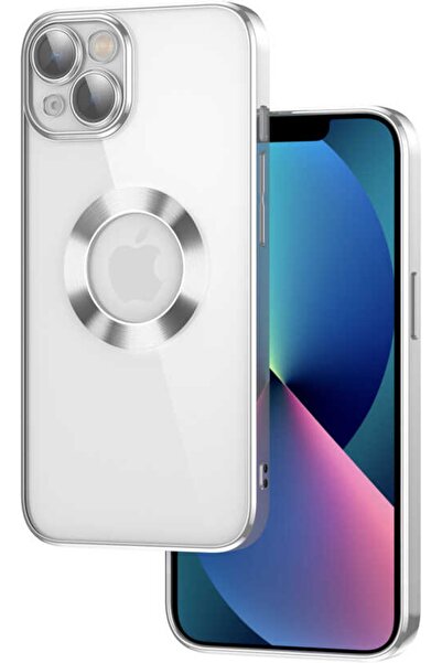 Case 4U Iphone 13 Kılıf Kamera Lens Korumalı Şeffaf Renkli Logo Gösteren Parl...