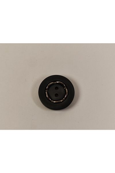 Kariyer Astar 3 cm Perforated Polyester Patterned Black 10 Pieces Buttons