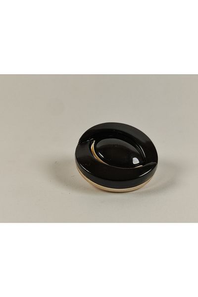 Kariyer Astar 10 Pieces of Buttons with 3 Cm Legs and Gold Top Black