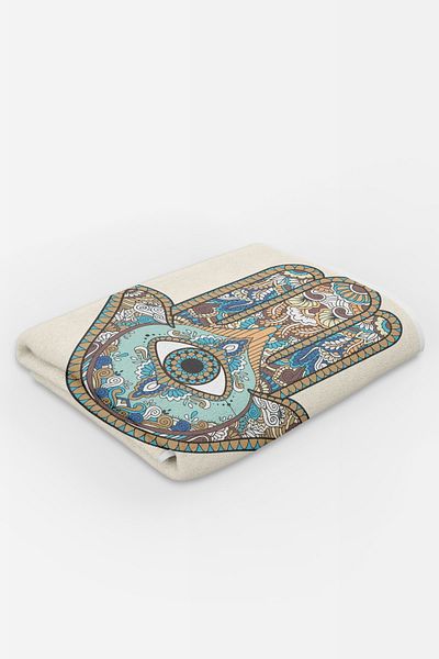 milroma Milroma White Ethnic Patterned Sea and Beach Towel