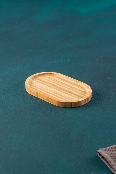 ACAR Bamboo Oval Presentation Plate - 20 Cm