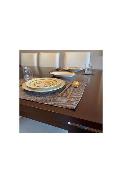 Alesta Home Gray Plain 6-Piece American Service 50x35cm