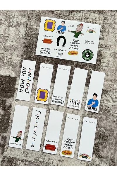 Paytak Moda Friends Series Bookmark and Stickers Sticker Set Pytkstkryrc10